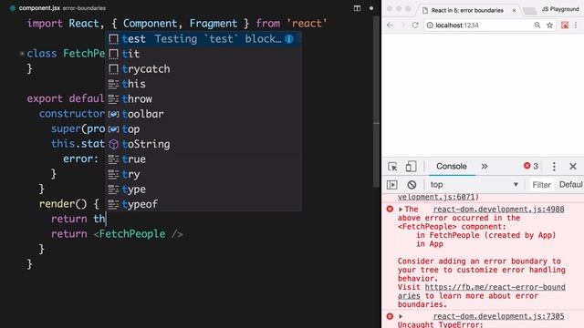 React in 5: Error boundaries смотреть онлайн
