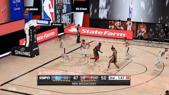 NBA 2K21 Ultra Next Gen Graphics Orlando Bubble Mod | Steph Curry vs. Damian Lillard | PC Gameplay смотреть онлайн