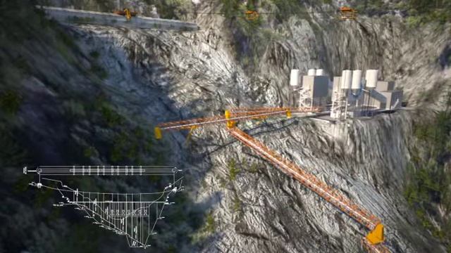 Новый способ бетонирования высоких плотин, кабель кран смотреть онлайн