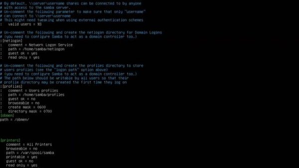 Установка Samba и создание доступа к папке по сети в Linux Ubuntu Server 20.04
