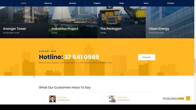 Tsukimoto - Construction WordPress Theme construction building смотреть онлайн