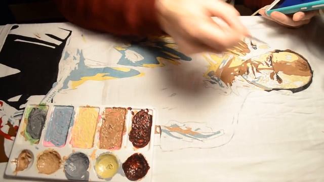 Роспись по ткани. Трэвор GTA5