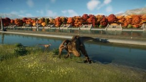 Тираннозавр Рекс против Велоцирапторов | Jurassic World Evolution 2