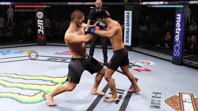 EA UFC 2 #Играем за Хабиба ONLINE# 10 защита титула# Хабиб против легенды всех временен Брюса Ли# смотреть онлайн