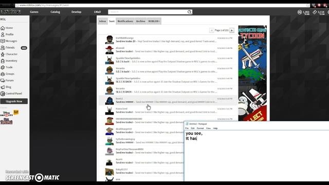ROBLOX Message Sending Bot! смотреть онлайн