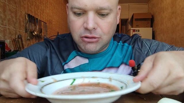 ОБЖОР две тарелки баланды/мукбанг утренний