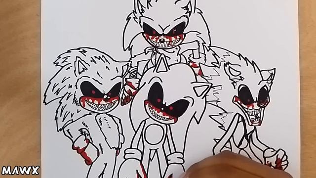 CÓMO DIBUJAR a VERSIONES DE SONIC EXE PARTE 1 смотреть онлайн