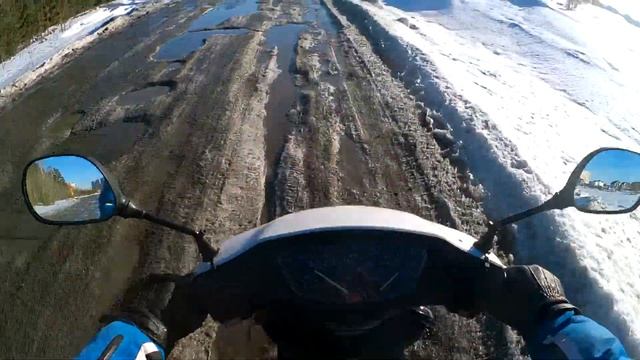 Тепло весна я на скутере по городу. #hondadio #весна2023