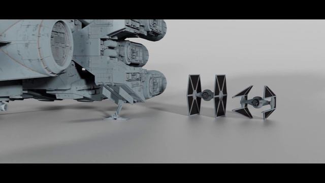 Tie, Tie Interceptor and CR90 4k Houdini and Redshift смотреть онлайн
