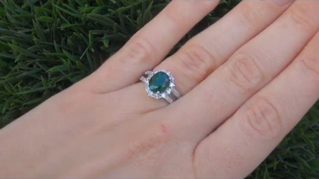 GIA CERTIFIED 4.62 ct VVS2 Tsavorite Garnet Diamond Vintage Estate Ring PLATINUM смотреть онлайн