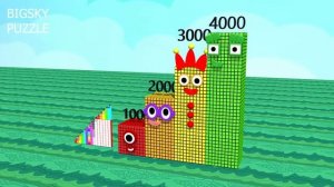 Numberblocks Comparison 1 to 10 15 vs 1000 10000 15000 Numberblocks Standing Tall