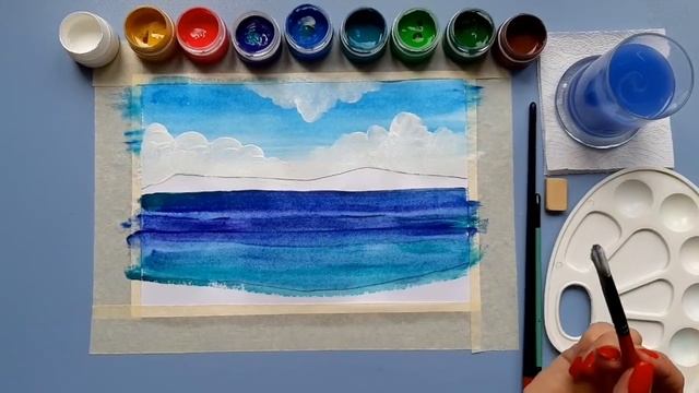 Видеоурок по Изо для детей 1го класса. Пейзаж гуашью:" морское путешествие"" смотреть онлайн