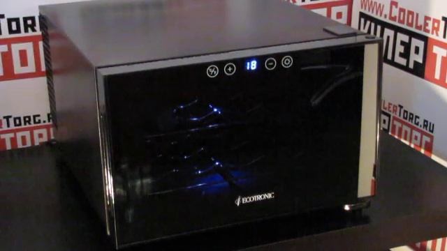Винный шкаф Ecotronic WCM-08TE для хранения 8 бутылок "КулерТорг" смотреть онлайн