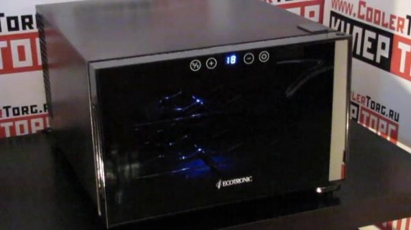 Винный шкаф Ecotronic WCM-08TE для хранения 8 бутылок "КулерТорг"