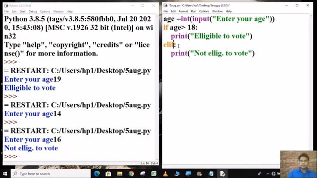 How to use if, else if , elif in python смотреть онлайн