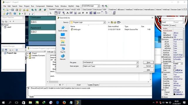 Tutorial Membuat Program Login Di Delphi 7 смотреть онлайн