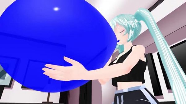 Anime Girl Inflate Giant Balloon