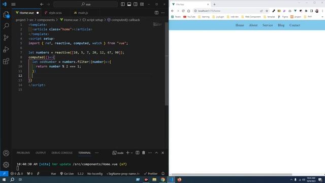 odd number using computed method in vue js 3 смотреть онлайн