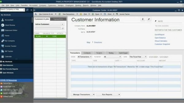 QuickBooks Property Management Input Landlord And Tenant Data