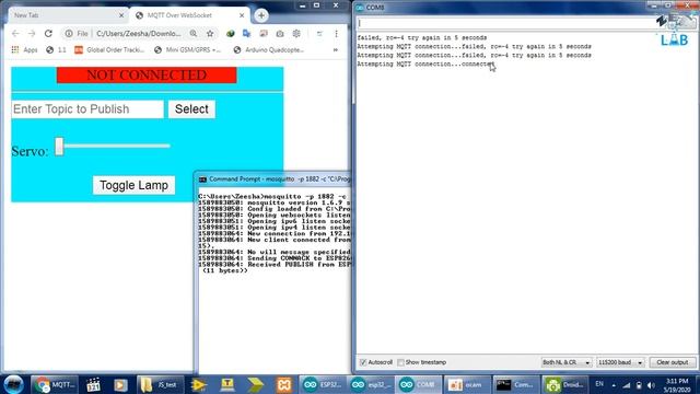 MQTT over Websocket with ESP32 (Paho-MQTT JavaScript library) | MQTT Mosquitto Broker смотреть онлайн