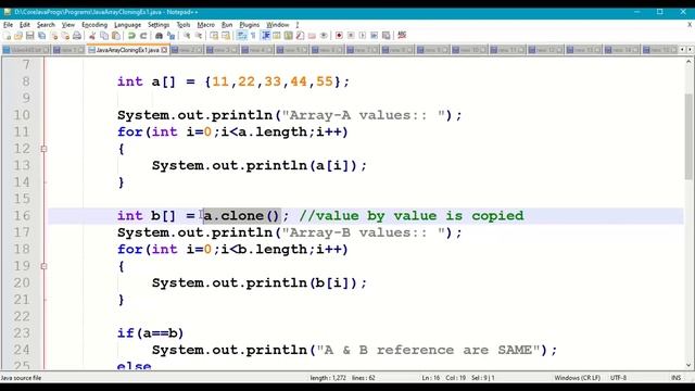 Java Array Cloning using clone() method || Java Arrays || Java clone() method || Java Object || #44 смотреть онлайн