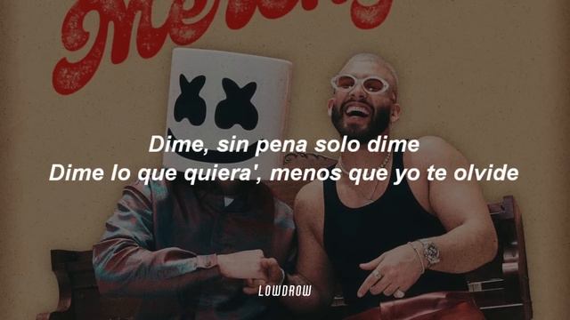 Manuel Turizo, Marshmello - El Merengue 🔥|| LETRA