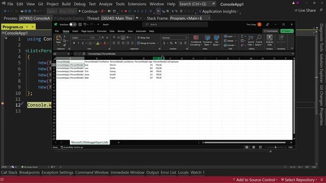 Debugging Lists in Visual Studio - viewing, sorting, and exporting смотреть онлайн