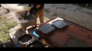 Изготовление тротуарной плитки.Изготовление:состав смеси, пропорции,  вибростол брусчатка