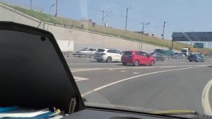 Вид из салона автомобиля, Москва/пробки. Серый мир.