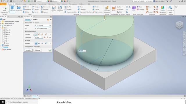 Inventor 2022 nivel inicial - Ejercicio 1 смотреть онлайн