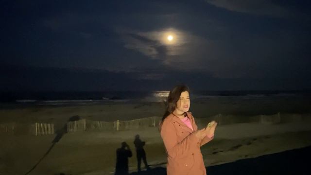 Miss Flores checks out the supermoon! смотреть онлайн