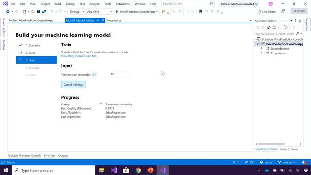Build a ML model for predicting taxi fares | ML.NET [6 of 8] смотреть онлайн