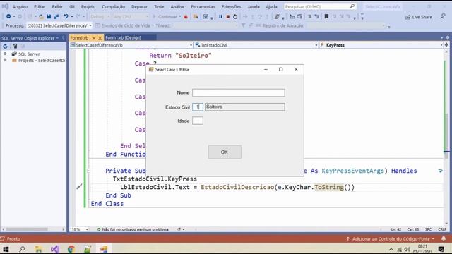 Diferença entre IF ELSE e SELECT CASE no VB.Net. Visual Studio 2019 смотреть онлайн