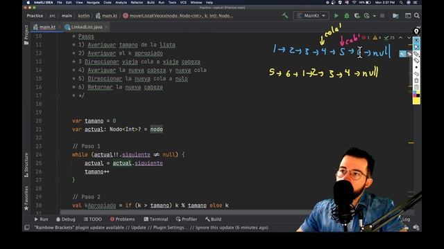 Mover elementos en una LinkedList (Lista Enlazada) en Kotlin смотреть онлайн