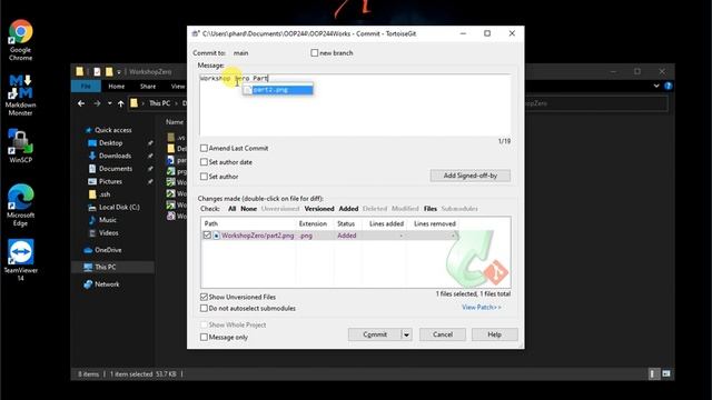 OOP: Workshop Zero Step 8 (pull diff, add , modify, commit, push) смотреть онлайн