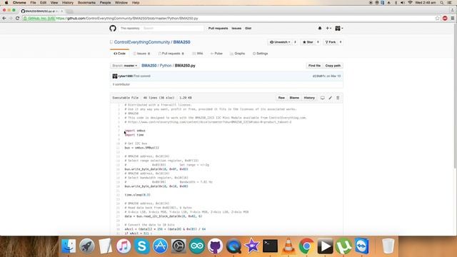 Raspberry Pi BMA250 Digital Triaxial Acceleration Sensor Python Tutorial смотреть онлайн