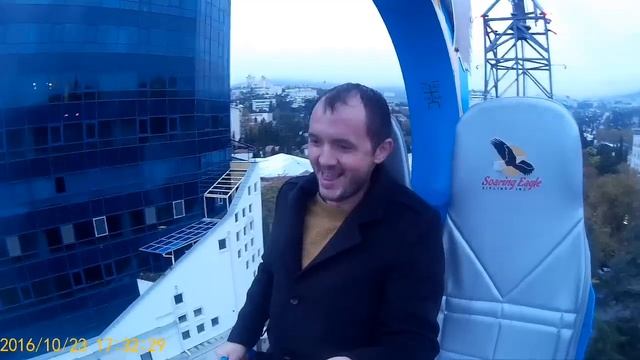 Я на Летящем"орле" в Ялте. Новый аттракцион смотреть онлайн