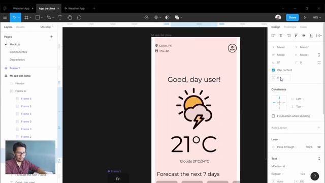 Diseña un mockup para una App del clima con Figma ? ? смотреть онлайн