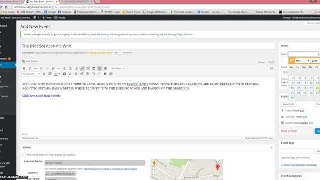 Adding New Music Gigs Using Events Manager WordPress смотреть онлайн