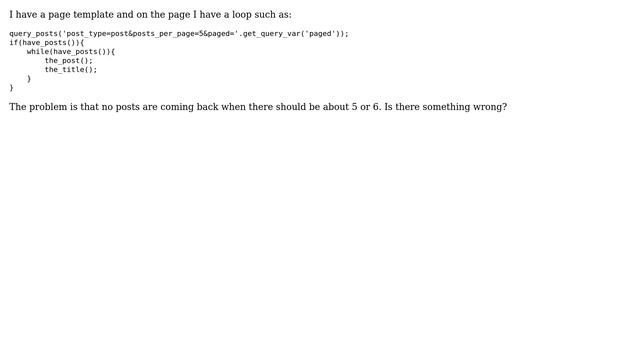 Wordpress: Loop not showing up on page template смотреть онлайн