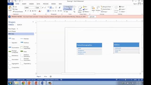 Visio Tutorial for Creating ERD or Class Diagram смотреть онлайн