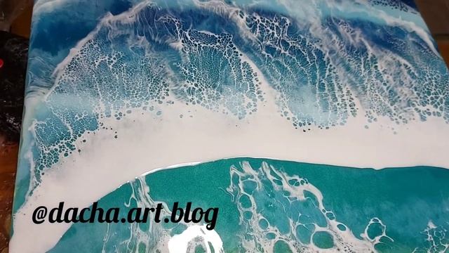 Создаем волны из эпоксидной смолы/Creating waves in epoxy resin смотреть онлайн