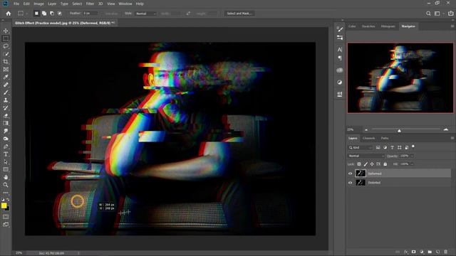 Glitch Effect | Photoshop Tutorial смотреть онлайн