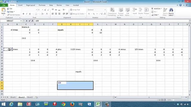 Use Excel to Add, Subtract, and Multiply Matrices смотреть онлайн