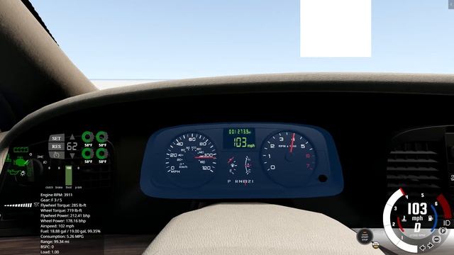 Ford Crown Victoria LX top speed run in beamng drive. смотреть онлайн