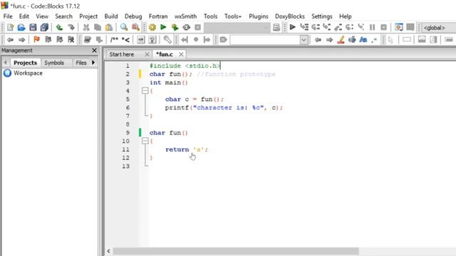 Function Declaration in C смотреть онлайн