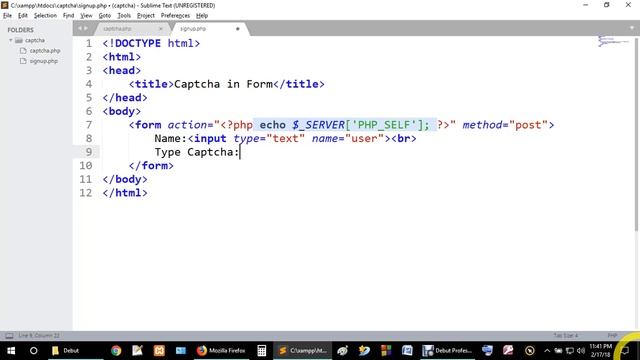 how to make captcha code by php- for validating user form смотреть онлайн