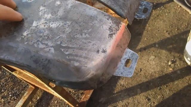 Автолюбительское восстановление фрагмента переднего крыла. смотреть онлайн