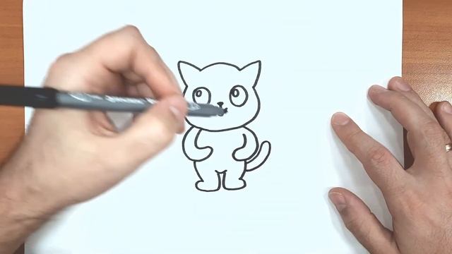 HOW TO DRAW A CUTE KITTEN WITH MARKERS | КАК НАРИСОВАТЬ МИЛОГО КОТЕНКА ФЛОМАСТЕРАМИ смотреть онлайн