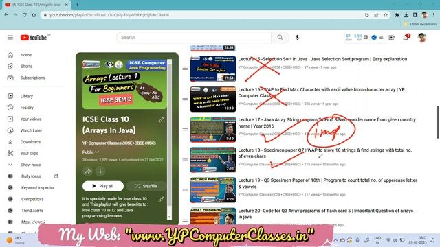 Important Array Videos from array playlist for Icse 10th exam 2023 смотреть онлайн